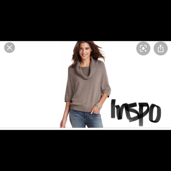 Ann Taylor Loft cowl Dolman sweater shirt sleeve - Picture 4 of 14